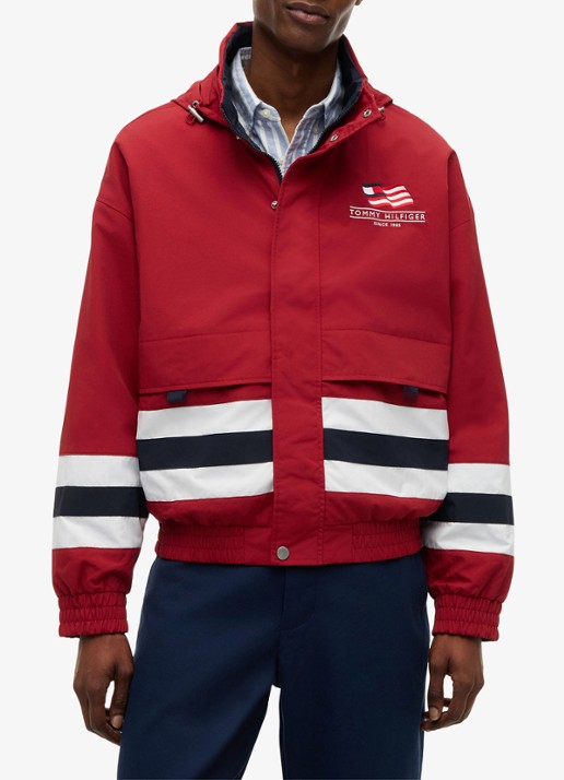 Tommy Hilfiger Reversible regenjack met logo