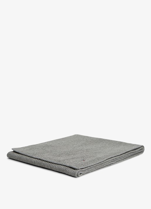 Tommy Hilfiger Ribgebreide sjaal in kasjmierblend 185 x25 cm - detail 3 medium grey heather-p7d