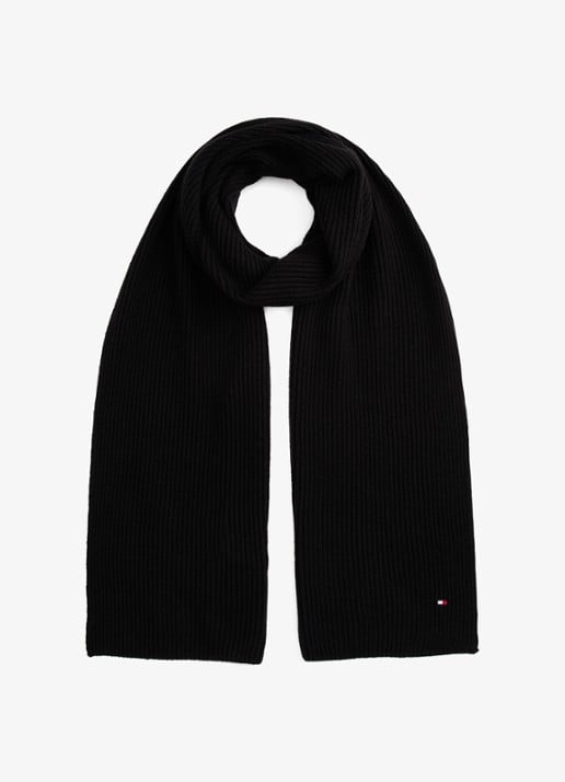 Tommy Hilfiger Ribgebreide sjaal in kasjmierblend 185 x25 cm