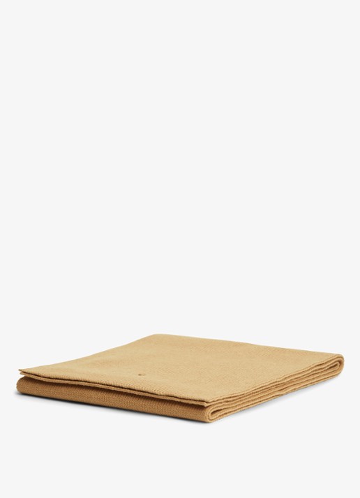 Tommy Hilfiger Ribgebreide sjaal in wolblend - detail 2 beige