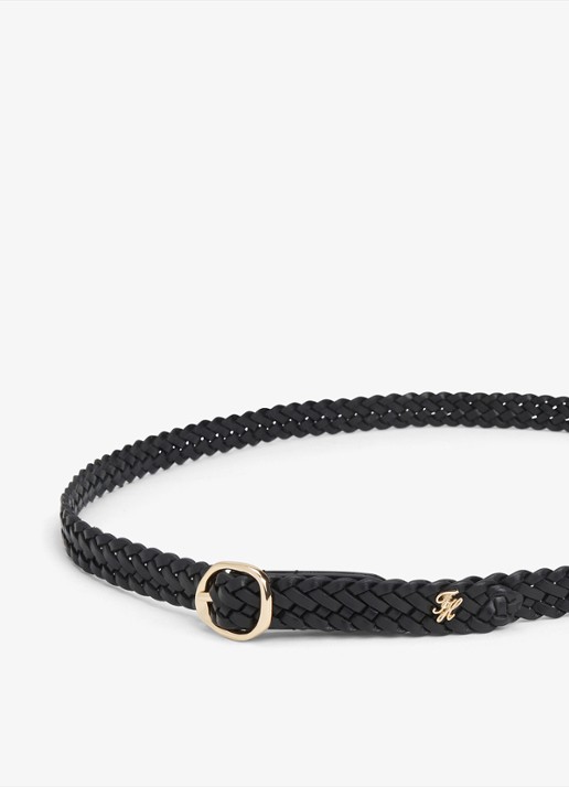 Tommy Hilfiger Riem met gevlochten detail - detail 2 zwart