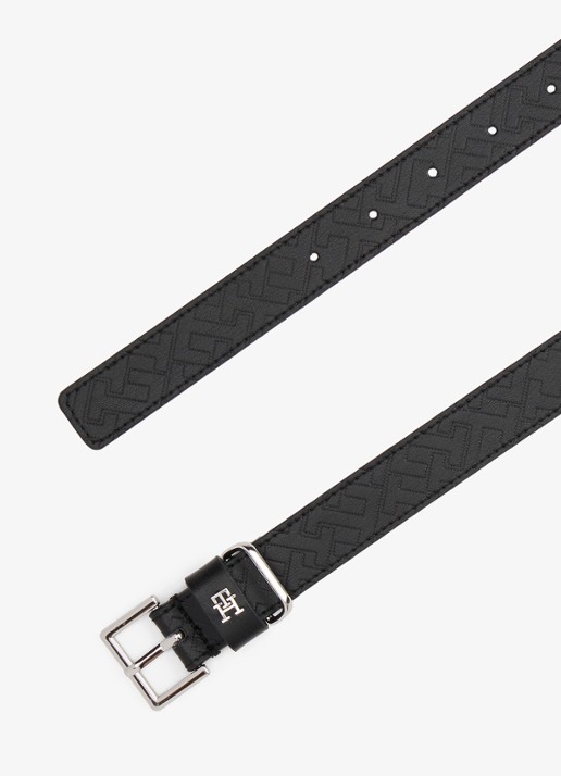 Tommy Hilfiger Riem met logo - detail zwart