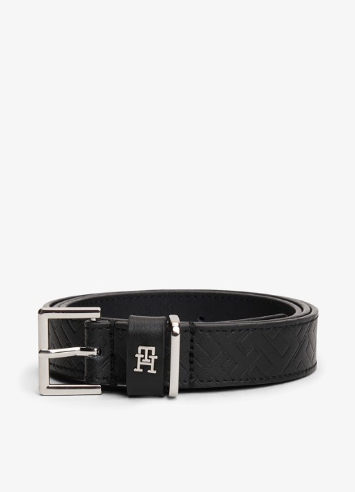 Tommy Hilfiger Riem met logo - detail 3 zwart