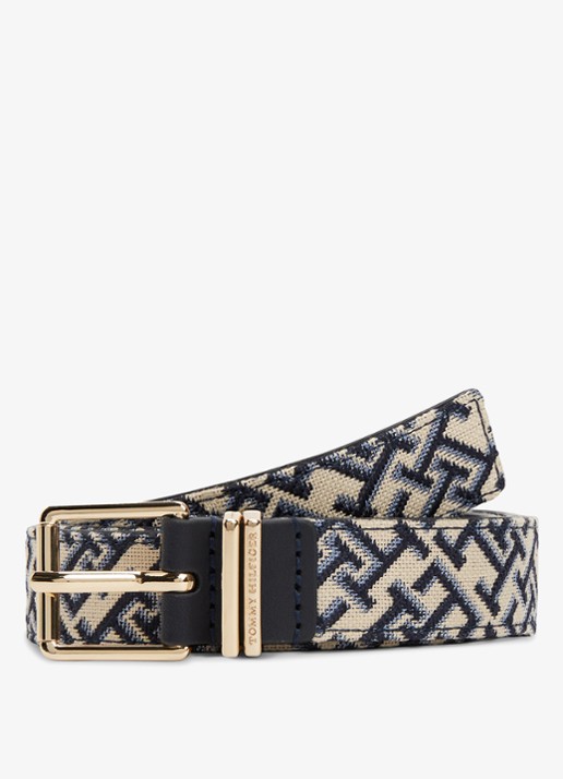 Tommy Hilfiger Riem met logoprint - detail 4 donkerblauw