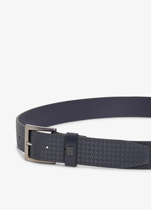 Tommy Hilfiger Riem met logoprint - achterkant 3 donkerblauw