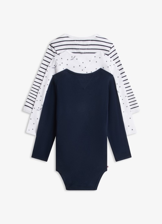 Tommy Hilfiger Romper in cadeauset met print 3-pack - achterkant dark night navy-c1g / blauw