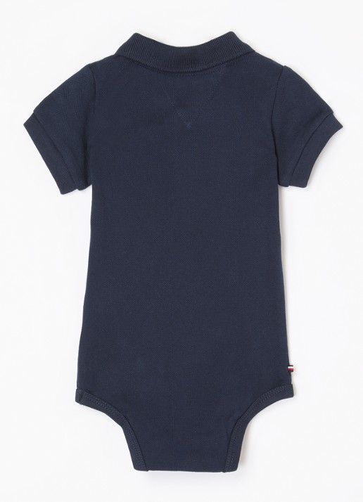 Tommy Hilfiger Romper met logo - voorkant 2 donkerblauw