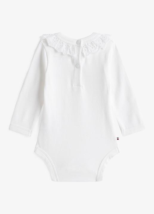 Tommy Hilfiger Romper met ruches - achterkant 2 wit