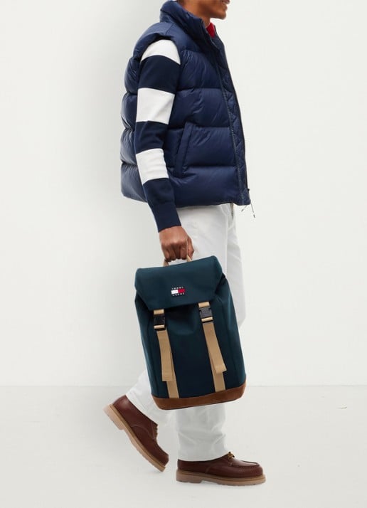 Tommy Hilfiger Rugzak met logo - voorkant 2 donkerblauw