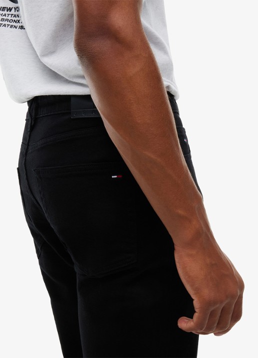 Tommy Hilfiger Ryan slim-straight fit jeans met gekleurde wassing - detail 6 zwart