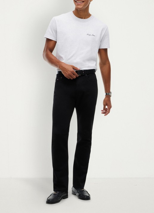 Tommy Hilfiger Ryan slim-straight fit jeans met gekleurde wassing - voorkant 3 zwart