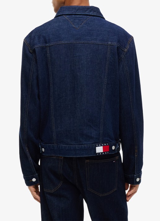 Tommy Hilfiger Ryan Trucker spijkerjas met steekzakken - achterkant 3 donkerblauw