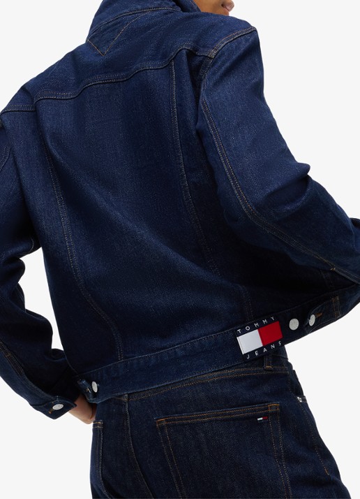 Tommy Hilfiger Ryan Trucker spijkerjas met steekzakken - detail 6 donkerblauw