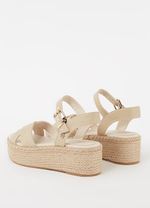 Tommy Hilfiger Sandaal met plateauzool - detail 2 zand