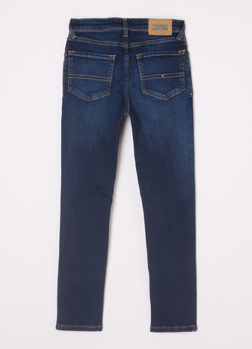 Tommy Hilfiger Scanton slim fit jeans met donkere wassing  - voorkant 3 indigo