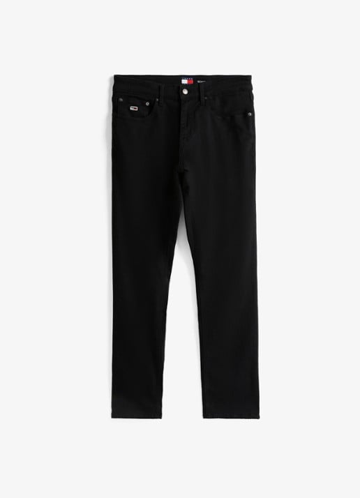 Tommy Hilfiger Scanton slim fit jeans met gekleurde wassing - voorkant 3 zwart