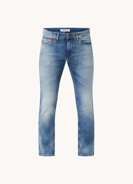 Tommy Hilfiger Scanton slim fit jeans met medium wassing - voorkant indigo