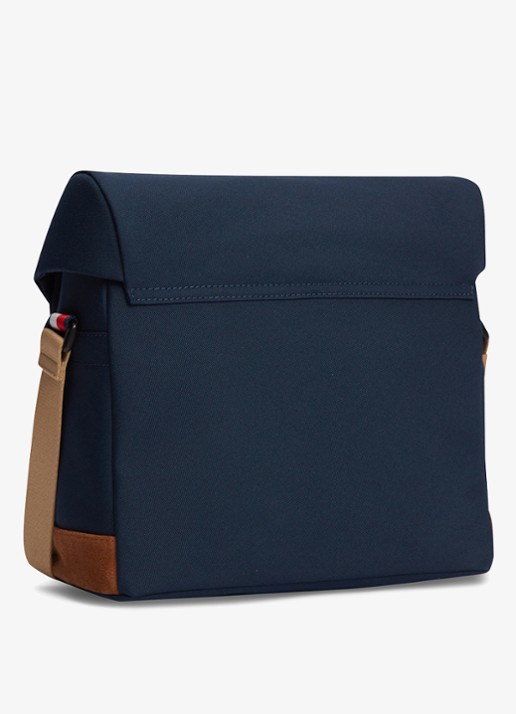 Tommy Hilfiger Schoudertas met logo - achterkant donkerblauw