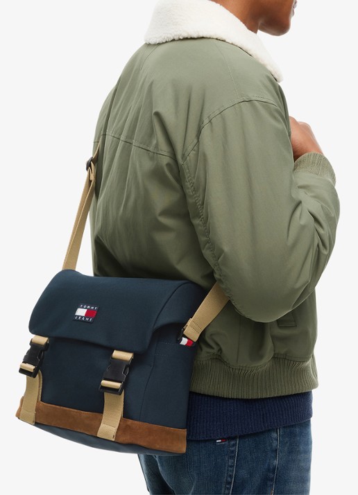 Tommy Hilfiger Schoudertas met logo - detail 2 donkerblauw
