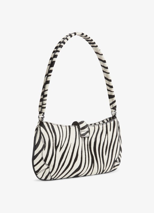 Tommy Hilfiger Schoudertas met zebraprint - achterkant 2 wit