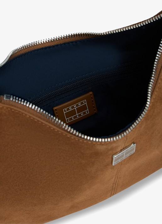 Tommy Hilfiger Schoudertas van leer - detail 4 lichtbruin
