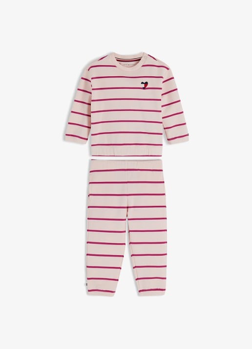 Tommy Hilfiger Set van sweater en joggingbroek met streepprint 2-delig