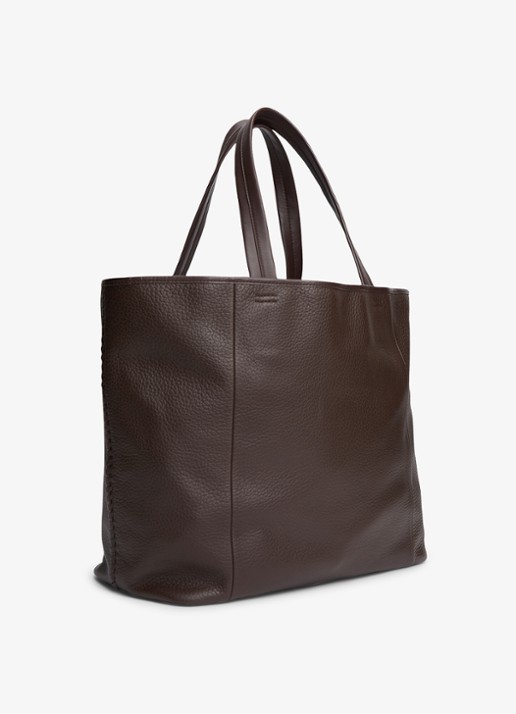 Tommy Hilfiger Shopper met logo - achterkant 3 donkerbruin