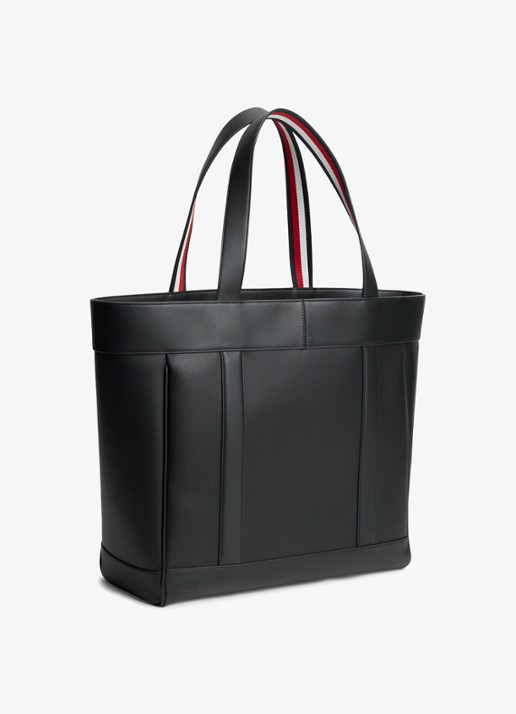 Tommy Hilfiger Shopper met logo - achterkant 5 diepzwart