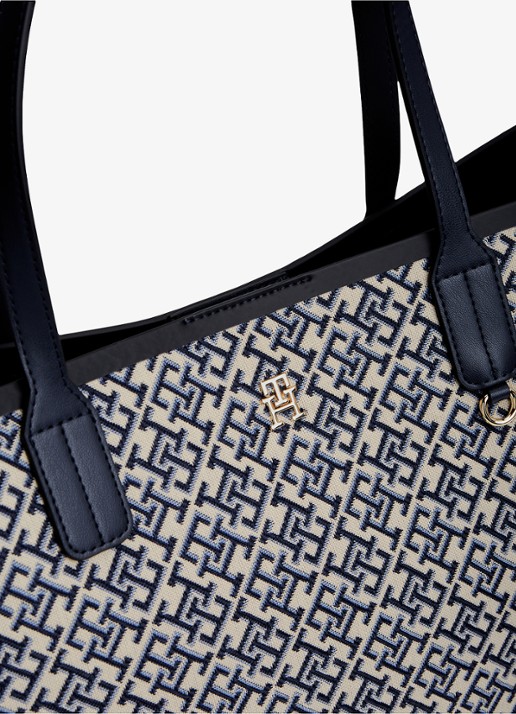 Tommy Hilfiger Shopper met logoprint - detail 3 donkerblauw