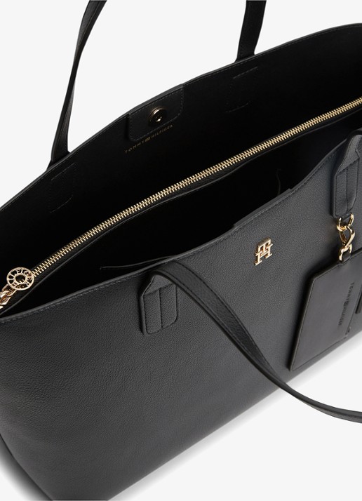 Tommy Hilfiger Shopper met tasbedel - detail 4 zwart