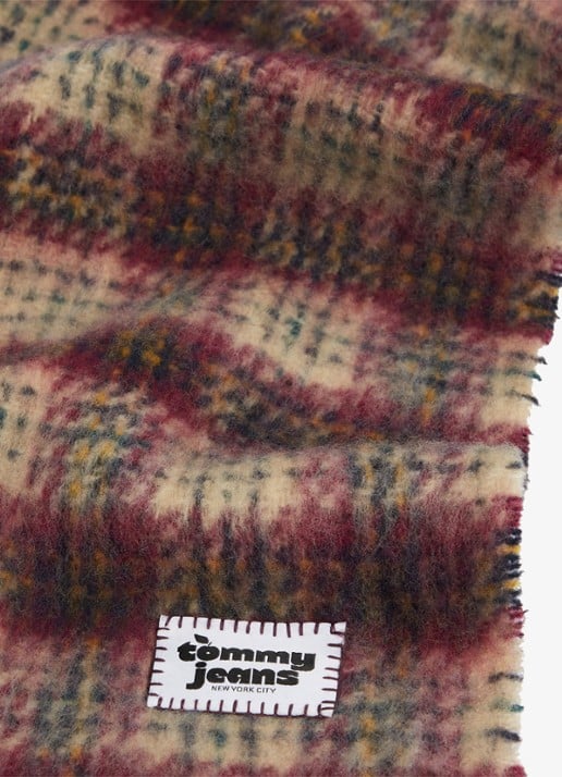 Tommy Hilfiger Sjaal in wolblend met franjes  - detail 3 beige