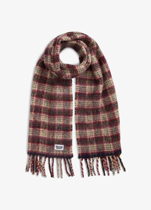 Tommy Hilfiger Sjaal in wolblend met franjes