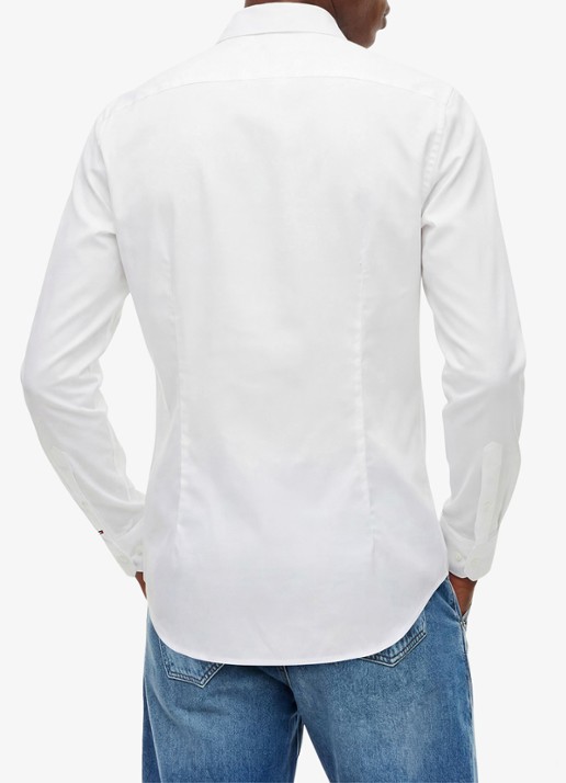 Tommy Hilfiger Slim fit overhemd met button down kraag - achterkant 3 wit