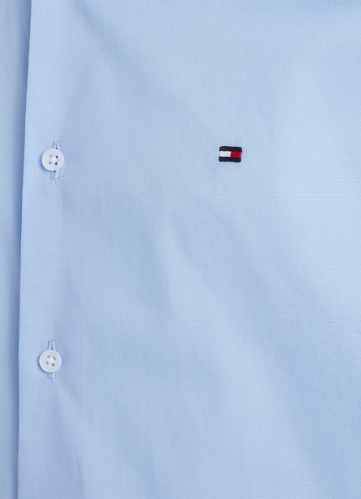 Tommy Hilfiger Slim fit overhemd met logo - detail 2 lichtblauw