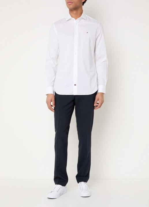 Tommy Hilfiger Slim fit overhemd met logo - voorkant 6 wit