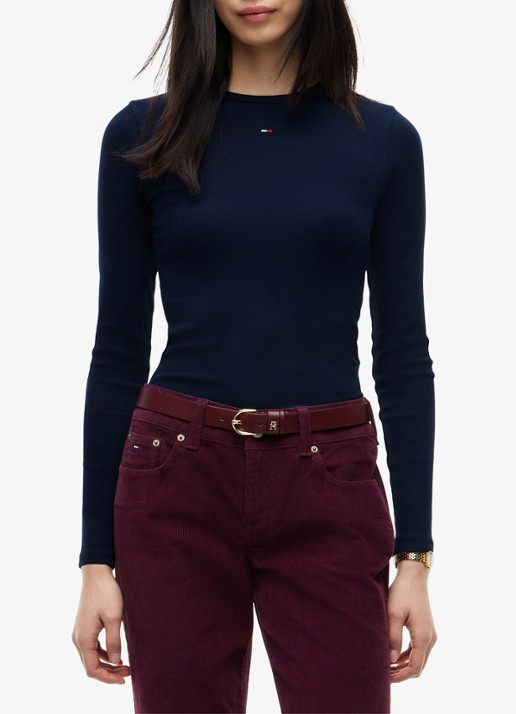 Tommy Hilfiger Slim Ribbed Long Sleeve T-Shirt