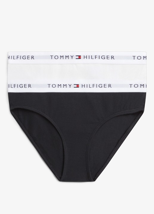 Tommy Hilfiger Slip met logoband in 2-pack - voorkant multicolor