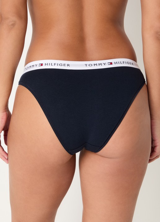 Tommy Hilfiger Slip met logoband - achterkant donkerblauw