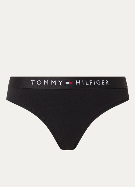 Tommy Hilfiger Slip met logoband  - voorkant 2 zwart
