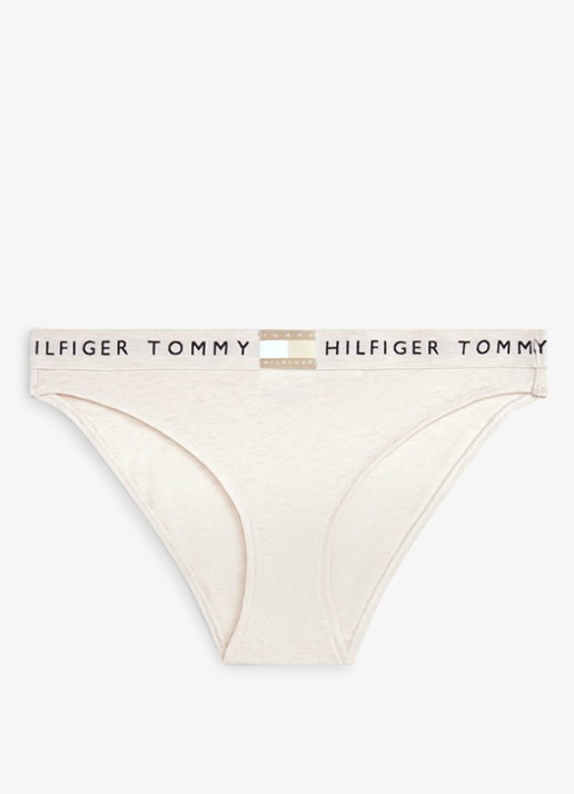 Tommy Hilfiger Slip met logoband - voorkant 2 beige