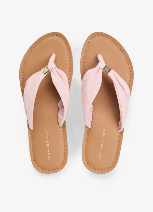 Tommy Hilfiger Slipper met logo - detail 2 rood
