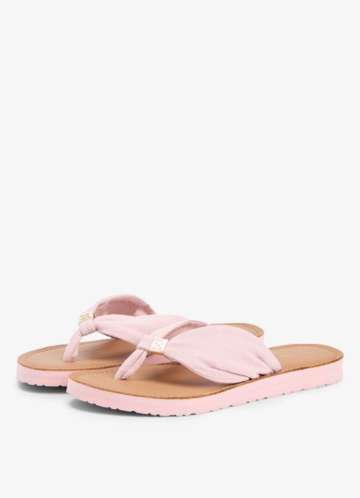 Tommy Hilfiger Slipper met logo - voorkant 5 rood