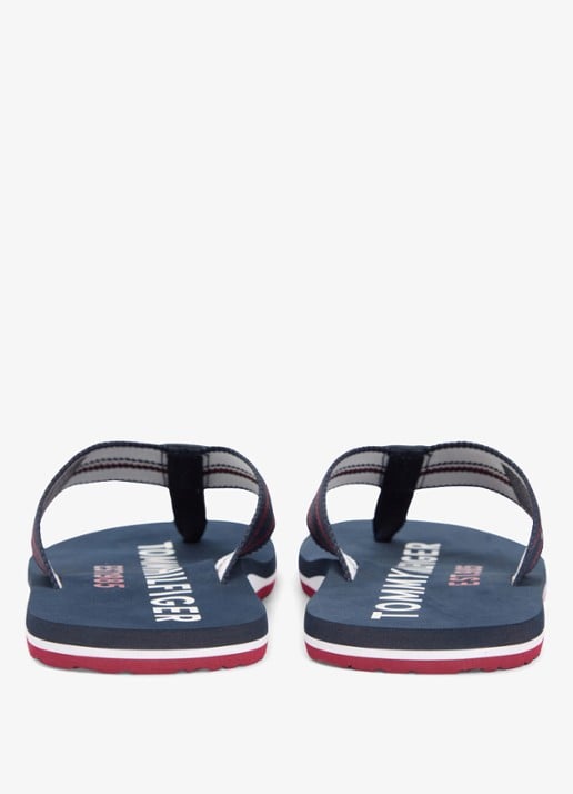 Tommy Hilfiger Slipper met logo - detail 3 lichtblauw