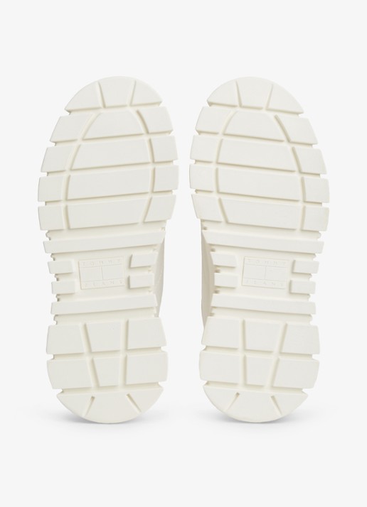 Tommy Hilfiger Sneaker met logo - detail 6 ivoor