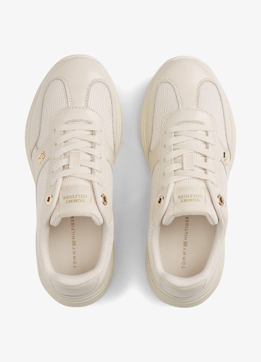 Tommy Hilfiger Sneaker met logo - detail 2 creme