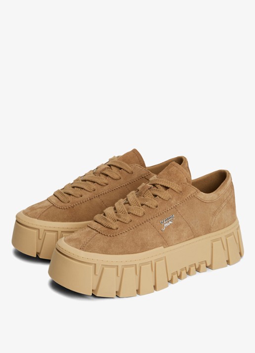 Tommy Hilfiger Sneaker met logo - detail 3 khaki