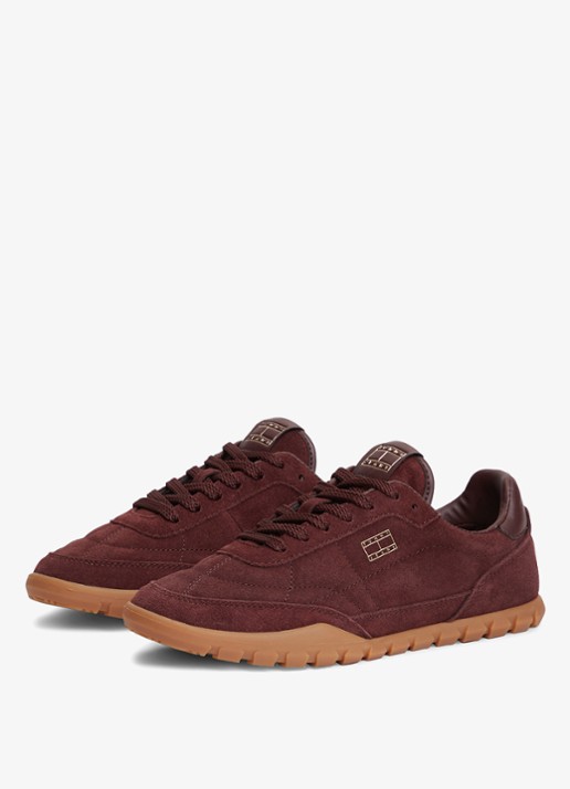 Tommy Hilfiger Sneaker met logo - detail bordeauxrood