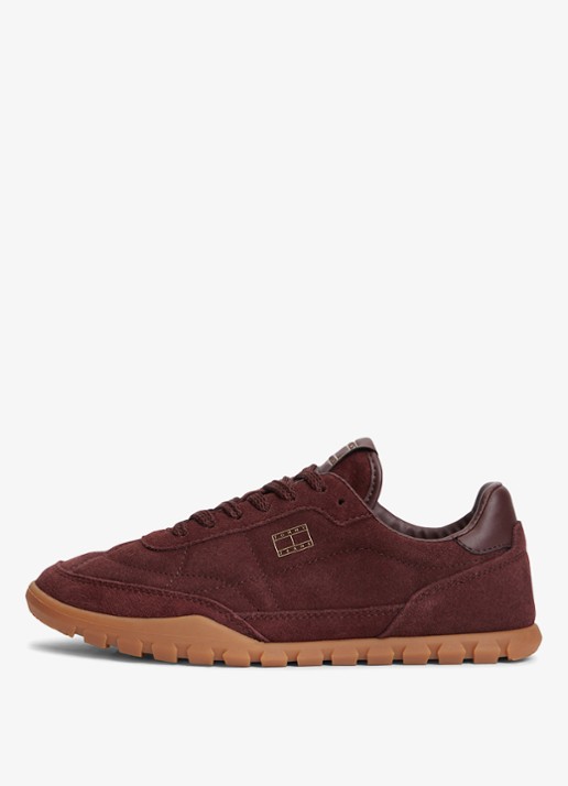 Tommy Hilfiger Sneaker met logo - detail 3 bordeauxrood