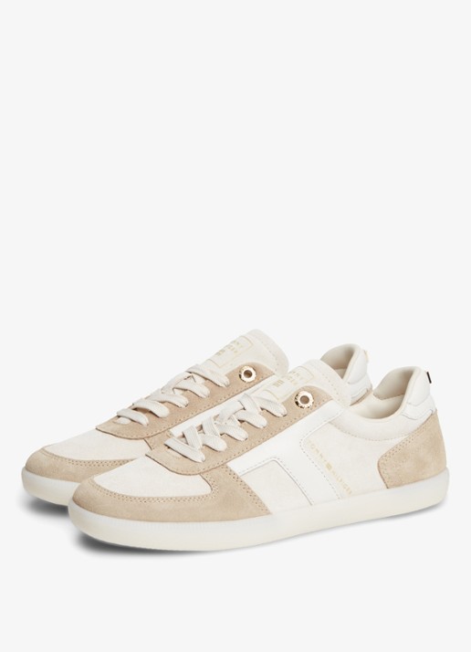 Tommy Hilfiger Sneaker met logo - detail creme