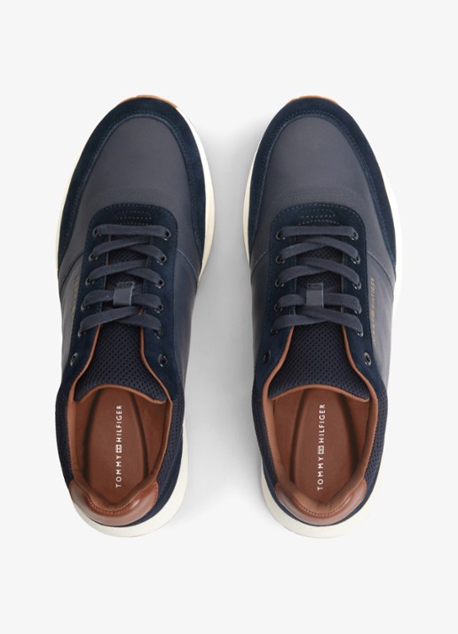 Tommy Hilfiger Sneaker met logo - detail 4 donkerblauw